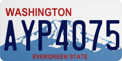 WA license plate AYP4075