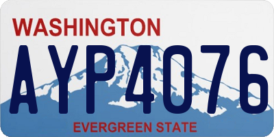 WA license plate AYP4076