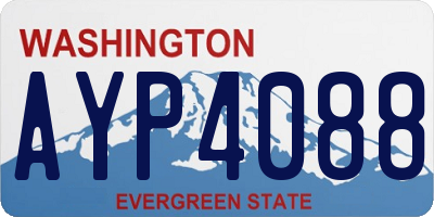 WA license plate AYP4088