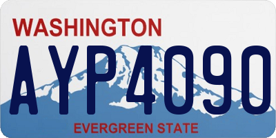 WA license plate AYP4090