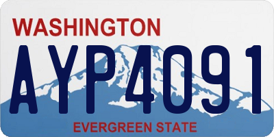 WA license plate AYP4091