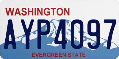 WA license plate AYP4097