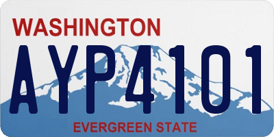 WA license plate AYP4101