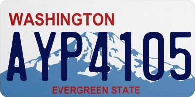 WA license plate AYP4105