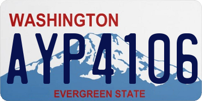WA license plate AYP4106