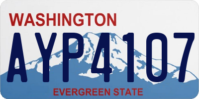 WA license plate AYP4107