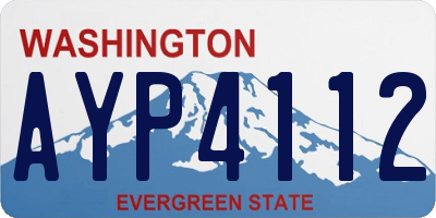 WA license plate AYP4112
