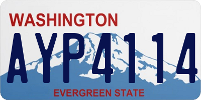 WA license plate AYP4114