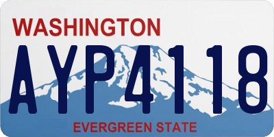 WA license plate AYP4118