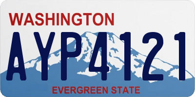 WA license plate AYP4121