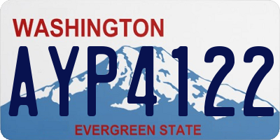 WA license plate AYP4122
