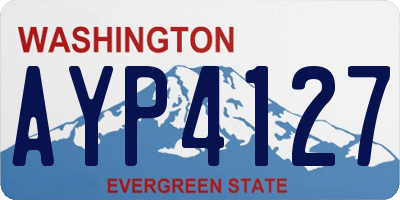 WA license plate AYP4127