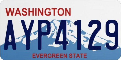 WA license plate AYP4129