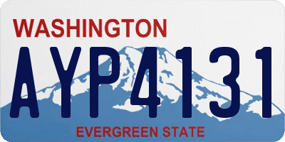 WA license plate AYP4131