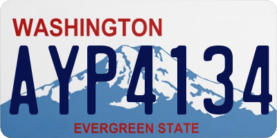 WA license plate AYP4134
