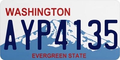 WA license plate AYP4135