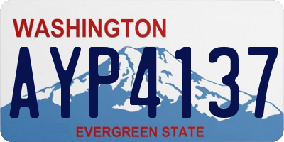 WA license plate AYP4137