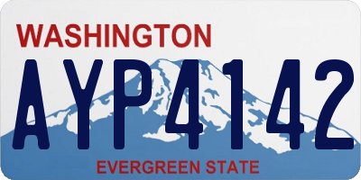 WA license plate AYP4142