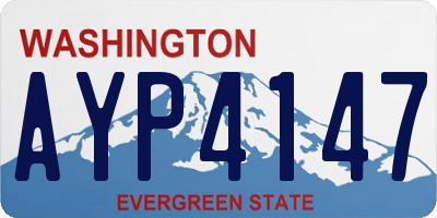 WA license plate AYP4147