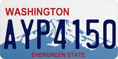 WA license plate AYP4150