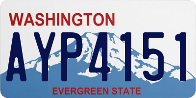 WA license plate AYP4151