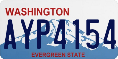 WA license plate AYP4154