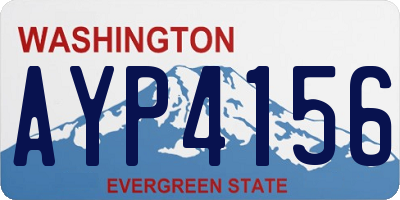 WA license plate AYP4156