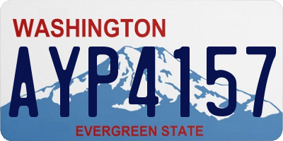 WA license plate AYP4157