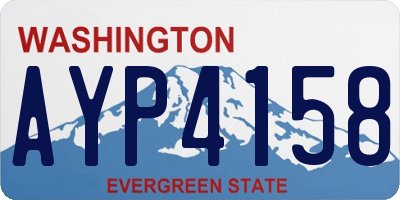 WA license plate AYP4158