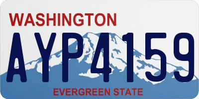 WA license plate AYP4159