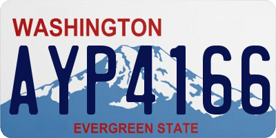 WA license plate AYP4166