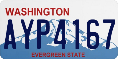 WA license plate AYP4167