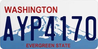 WA license plate AYP4170