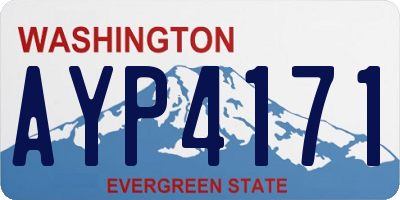 WA license plate AYP4171