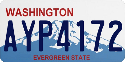 WA license plate AYP4172