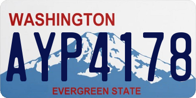 WA license plate AYP4178