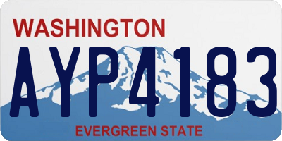 WA license plate AYP4183