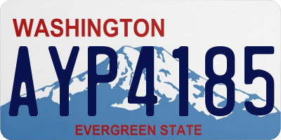 WA license plate AYP4185