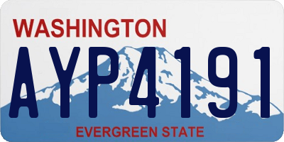 WA license plate AYP4191