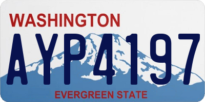 WA license plate AYP4197
