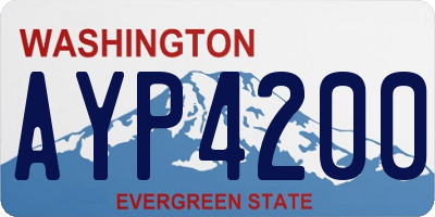 WA license plate AYP4200
