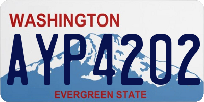 WA license plate AYP4202