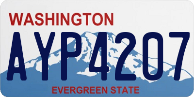 WA license plate AYP4207