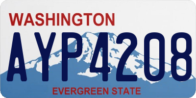 WA license plate AYP4208