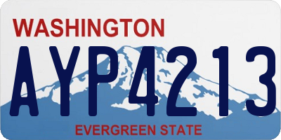 WA license plate AYP4213