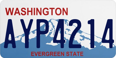 WA license plate AYP4214