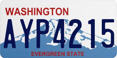 WA license plate AYP4215