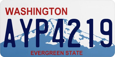 WA license plate AYP4219