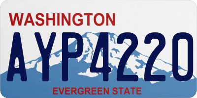 WA license plate AYP4220