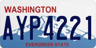 WA license plate AYP4221